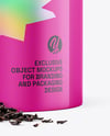 Glossy Paper Tube with Tea Mockup