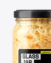 Glass Jar with Sauerkraut Mockup
