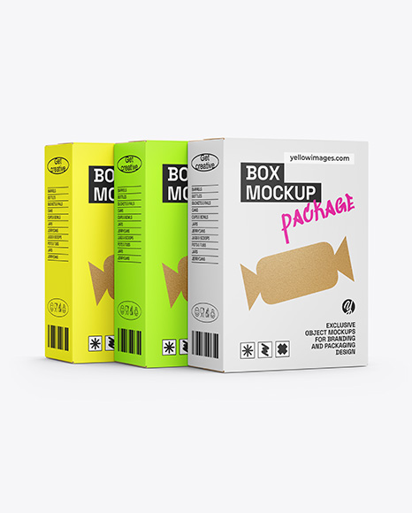 Three Boxes Mockup - Mockups
