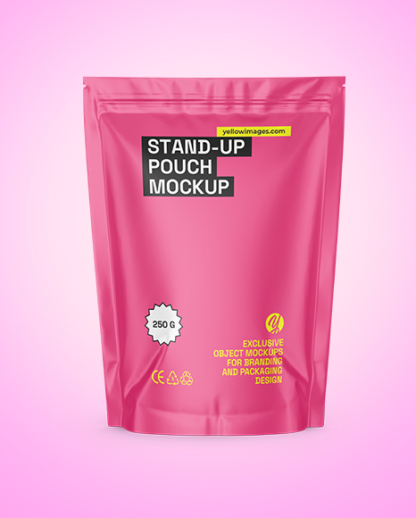 Matte Stand-up Pouch Mockup
