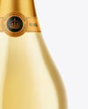 Clear Glass White Champagne Bottle Mockup