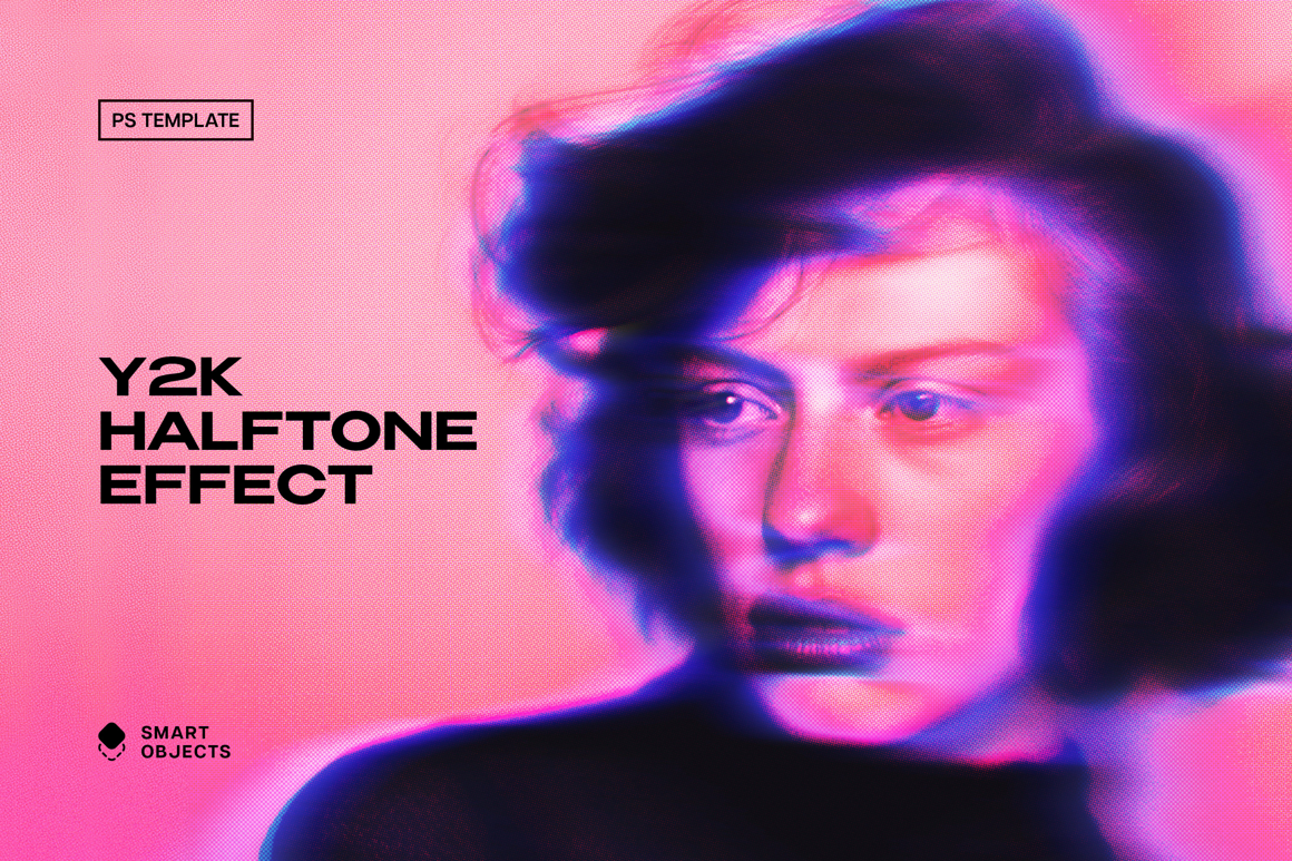Y2K Halftone Photo Effect