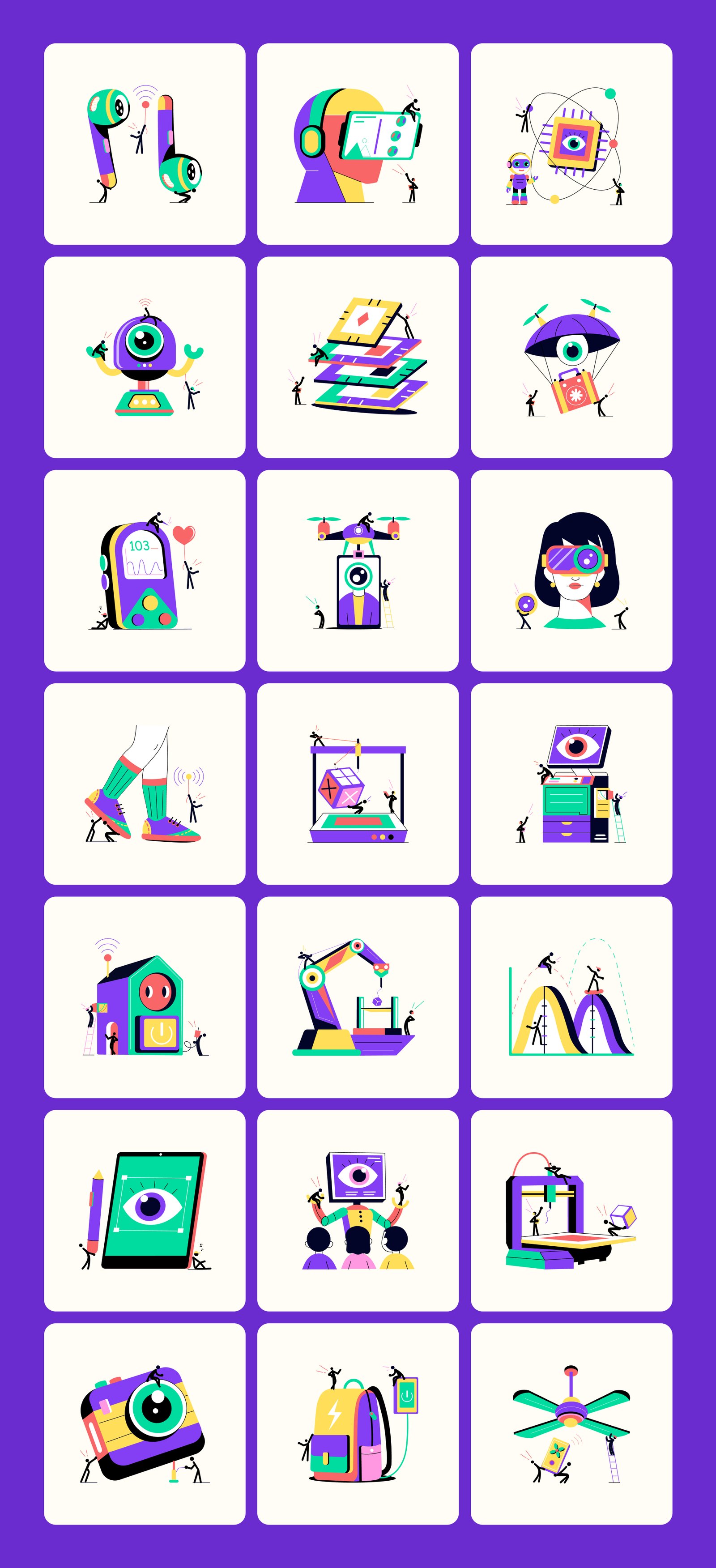 Technology and Innovation Illustrations Bundle