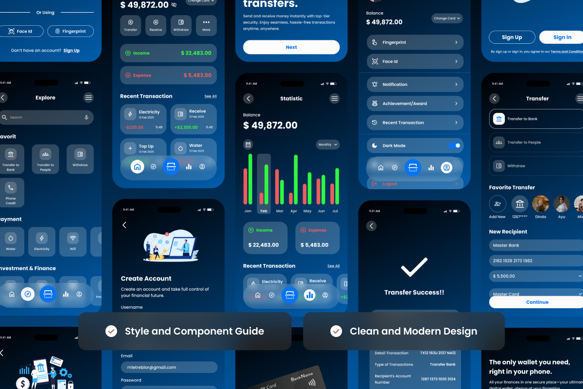 Adave - Fintech &amp; Banking App UI Kit