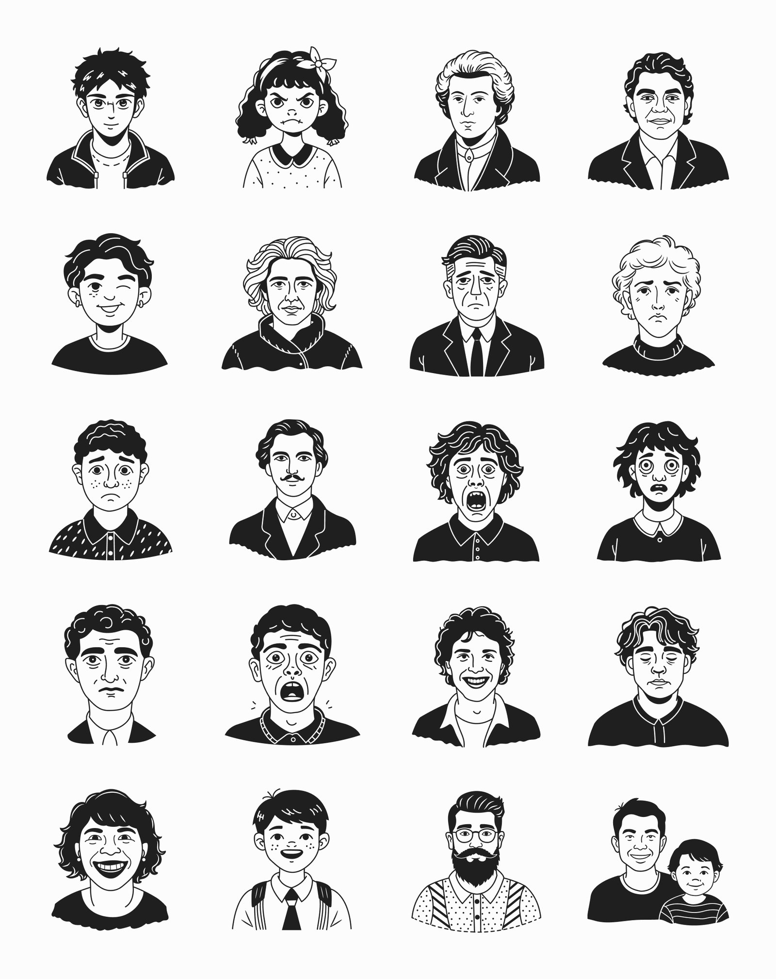 Character Portrait Icon Set