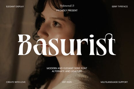 Basurist - Unique Modern Serif Bold - Font mockup