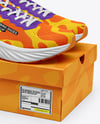 Running Shoes on Shoe Box Mockup