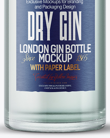 Dry Gin Bottle Mockup