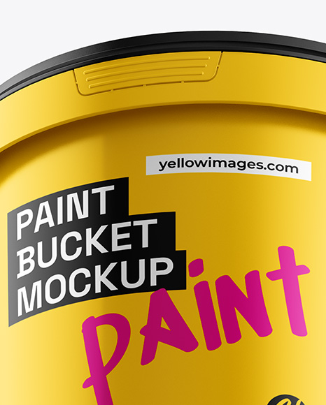 Glossy Plastic Bucket Mockup