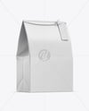 Paper Bag with Label Mockup – Half Side View