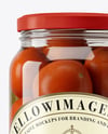 Glass Jar with Pickled Tomatoes Mockup