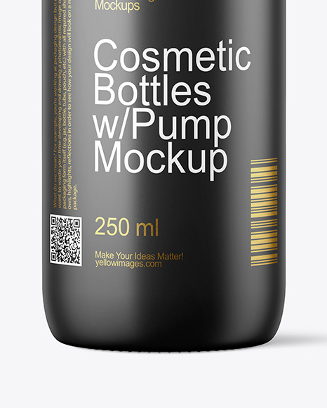 Matte Bottle with Pump Mockup