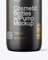Matte Bottle with Pump Mockup