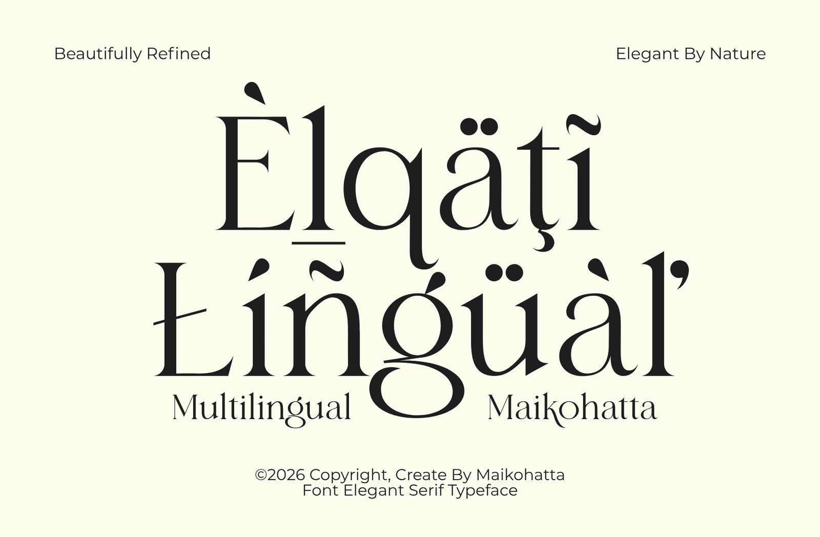 Elqati – Elegant Modern Serif Font
