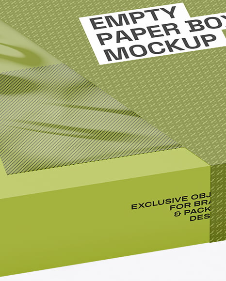 Empty Carton Box Mockup