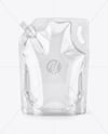Empty Clear Plastic Pouch Bag with Handle Mockup