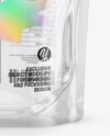 Empty Clear Plastic Pouch Bag with Handle Mockup