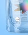 Empty Clear Plastic Pouch Bag with Handle Mockup