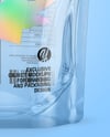Empty Clear Plastic Pouch Bag with Handle Mockup