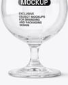 Empty Glass Goblet with Beer Can Mockup