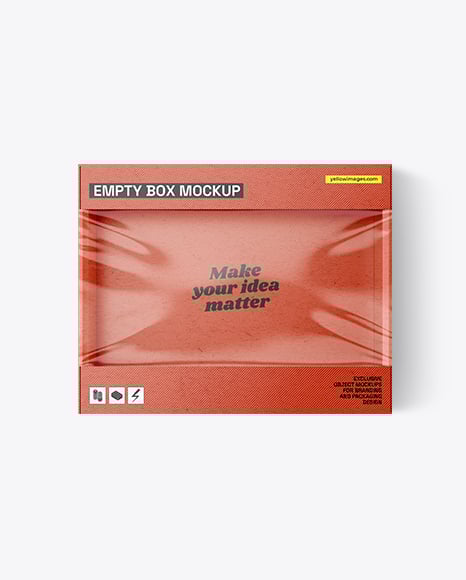 Empty Kraft Box Mockup