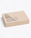 Empty Kraft Paper Box Mockup