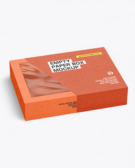 Empty Kraft Paper Box Mockup