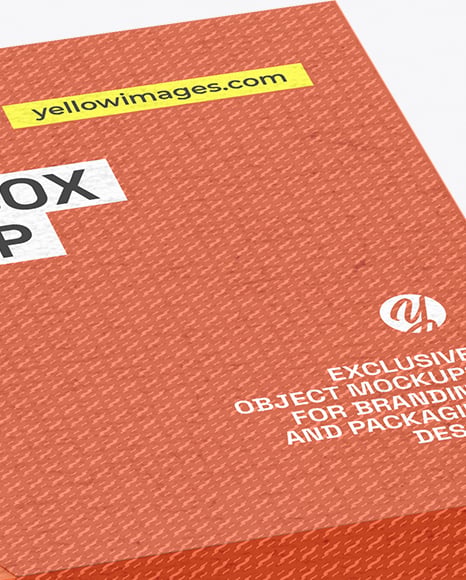 Empty Kraft Paper Box Mockup