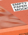 Empty Kraft Paper Box Mockup