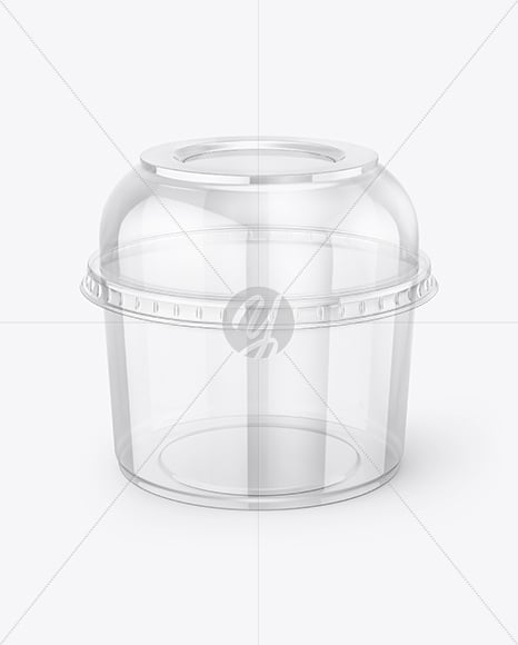 Empty Transparent Clear Plastic Cup Mockup