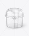 Empty Transparent Clear Plastic Cup Mockup