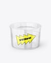 Empty Transparent Clear Plastic Cup Mockup
