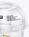Empty Transparent Clear Plastic Cup Mockup