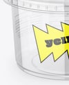 Empty Transparent Clear Plastic Cup Mockup