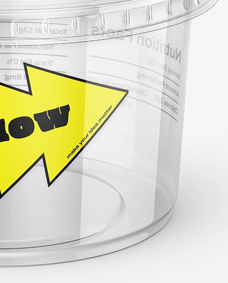 Empty Transparent Clear Plastic Cup Mockup