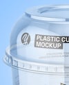 Empty Transparent Clear Plastic Cup Mockup