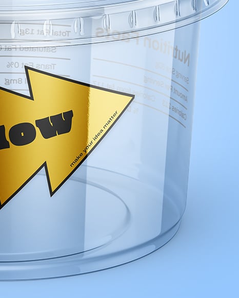 Empty Transparent Clear Plastic Cup Mockup