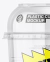 Empty Transparent Clear Plastic Cup Mockup