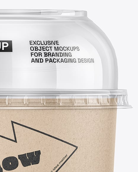 Empty Transparent Clear Plastic Cup Mockup