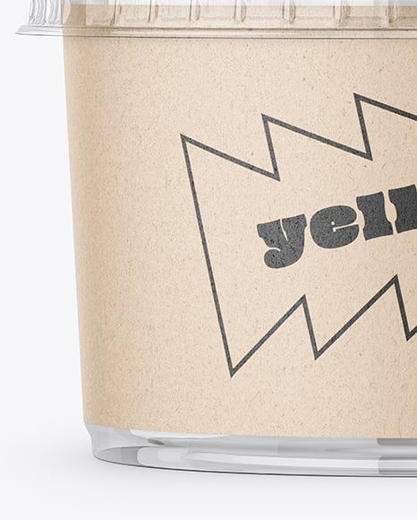 Empty Transparent Clear Plastic Cup Mockup