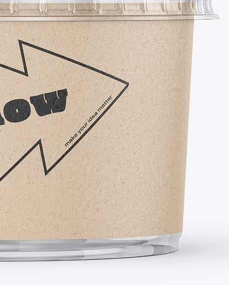 Empty Transparent Clear Plastic Cup Mockup