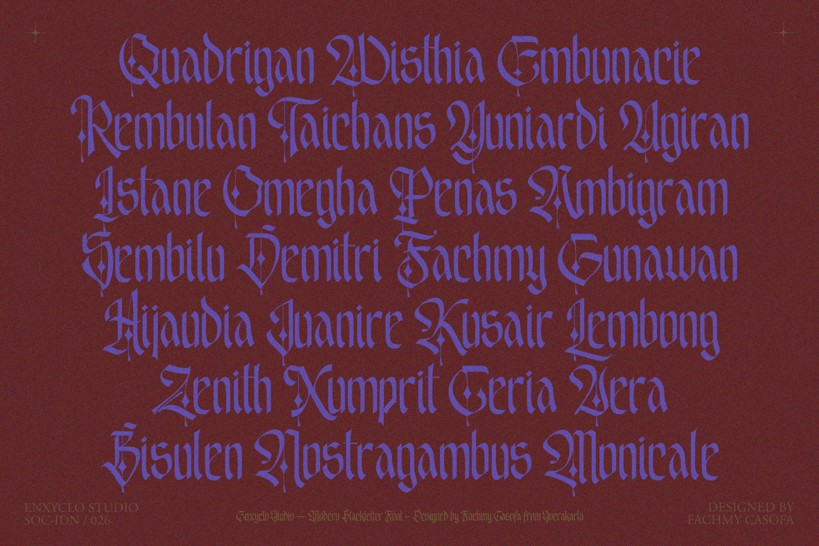 EMXAGE ALDSYB — Blackletter Font