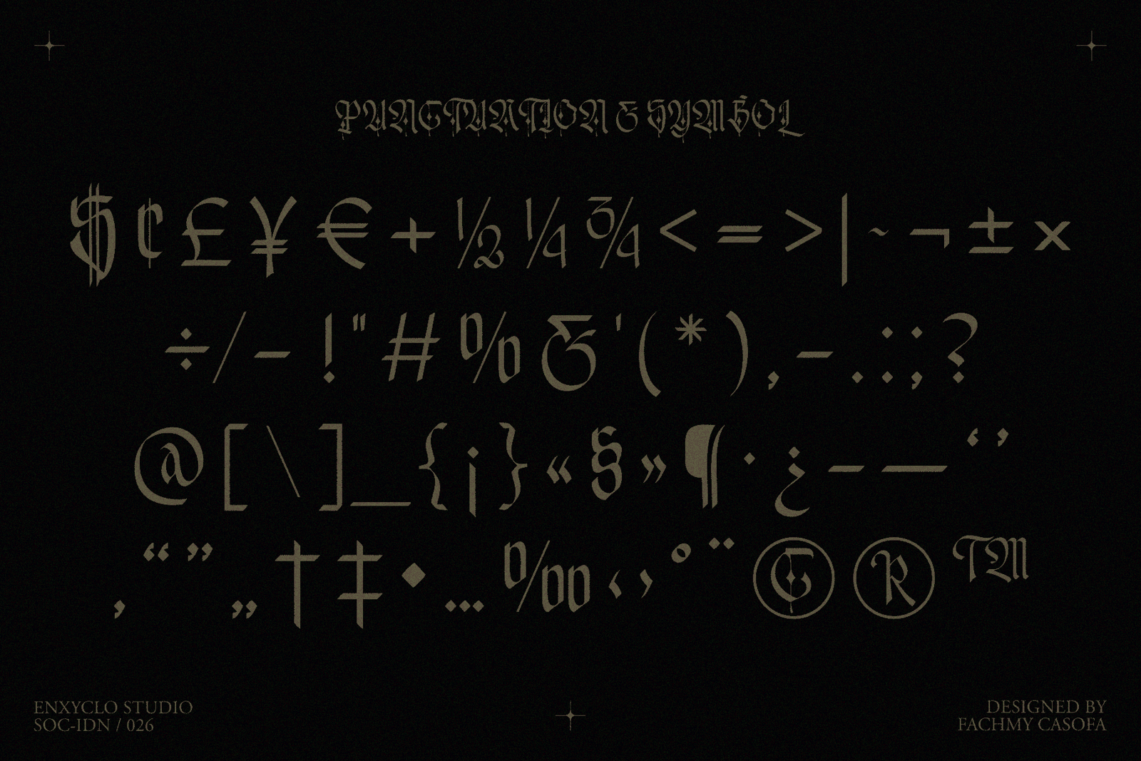 EMXAGE ALDSYB — Blackletter Font