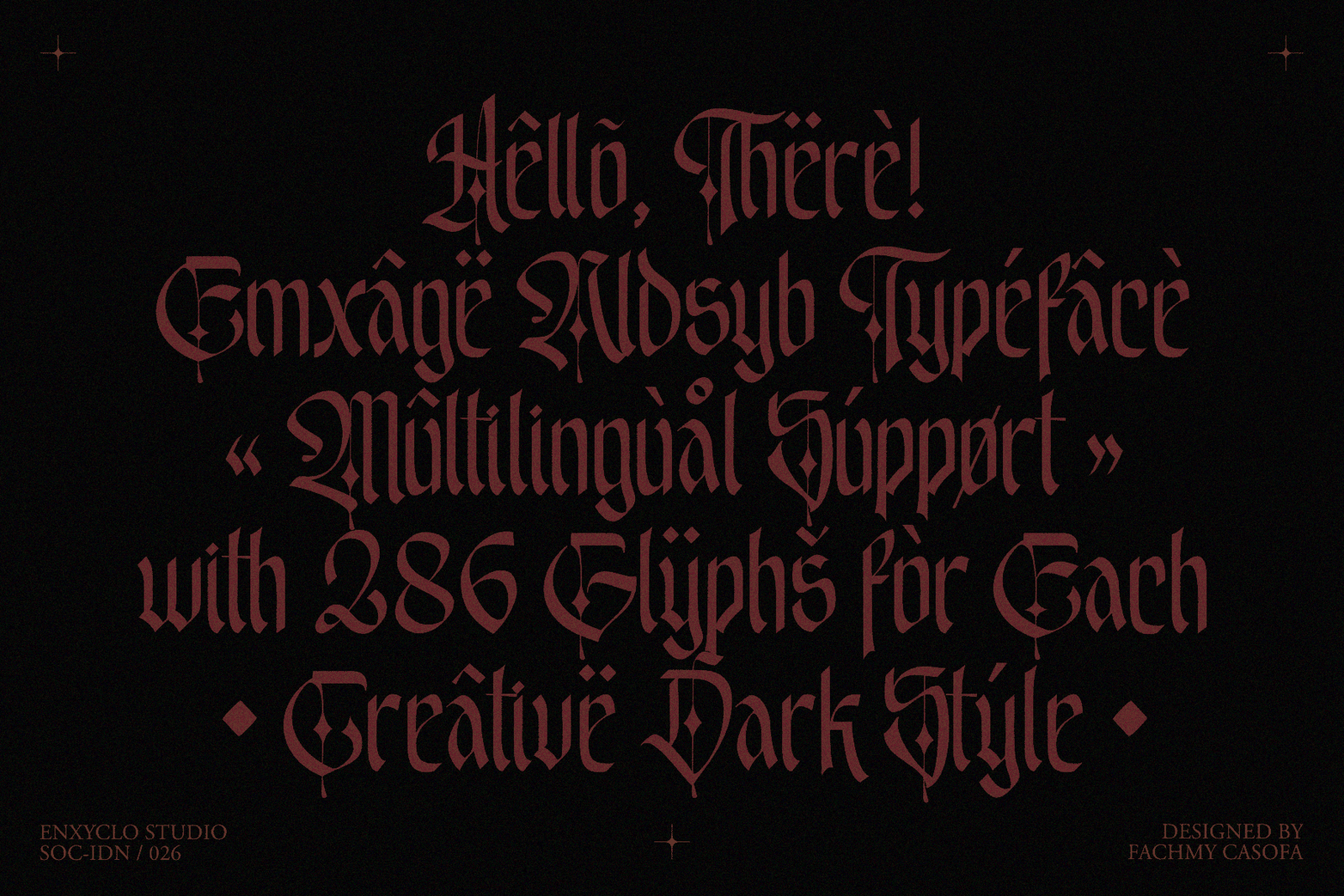 EMXAGE ALDSYB — Blackletter Font