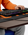 Esports Player Wearing Hoodie Mockup