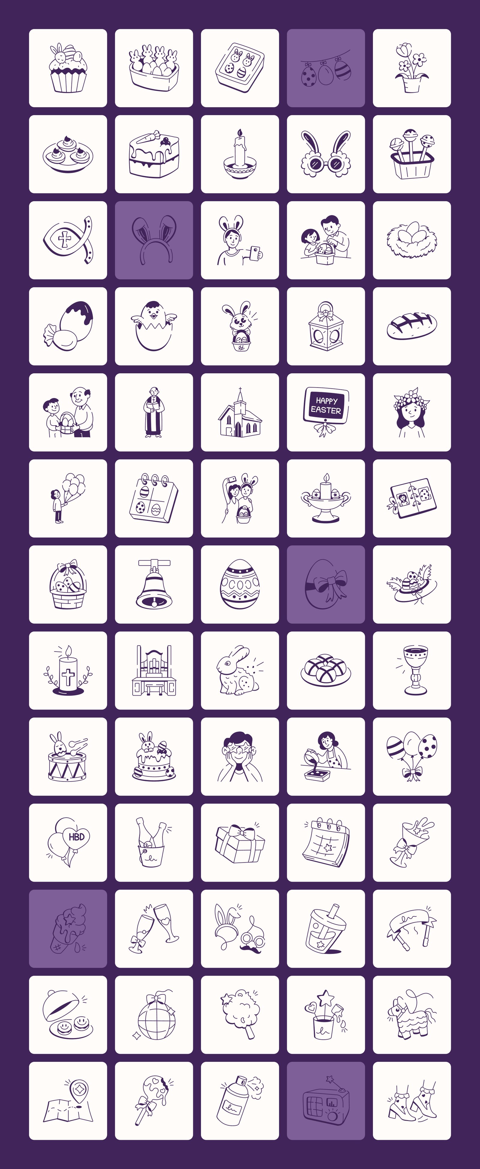 Events and Celebration Doodles Bundle