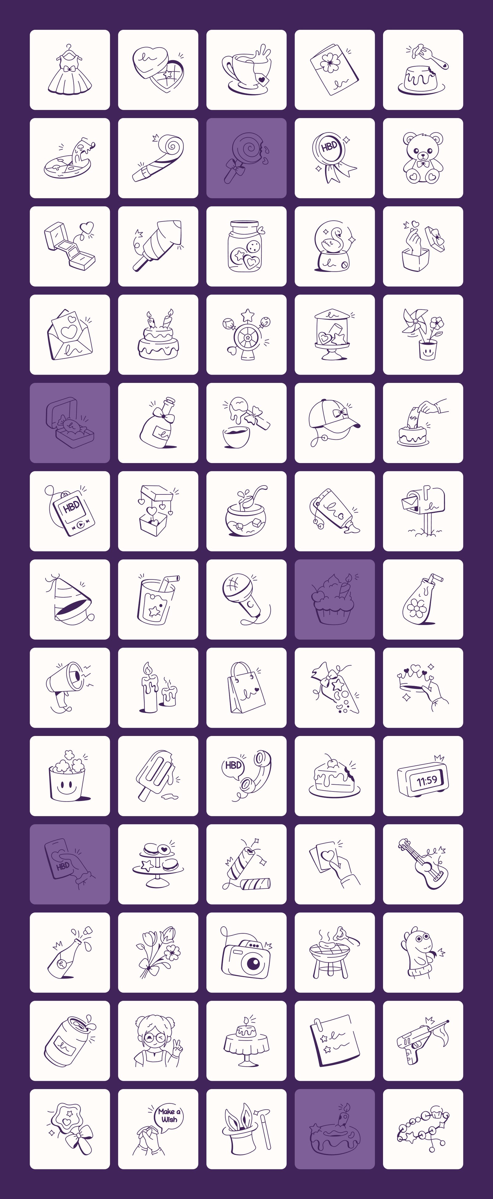 Events and Celebration Doodles Bundle