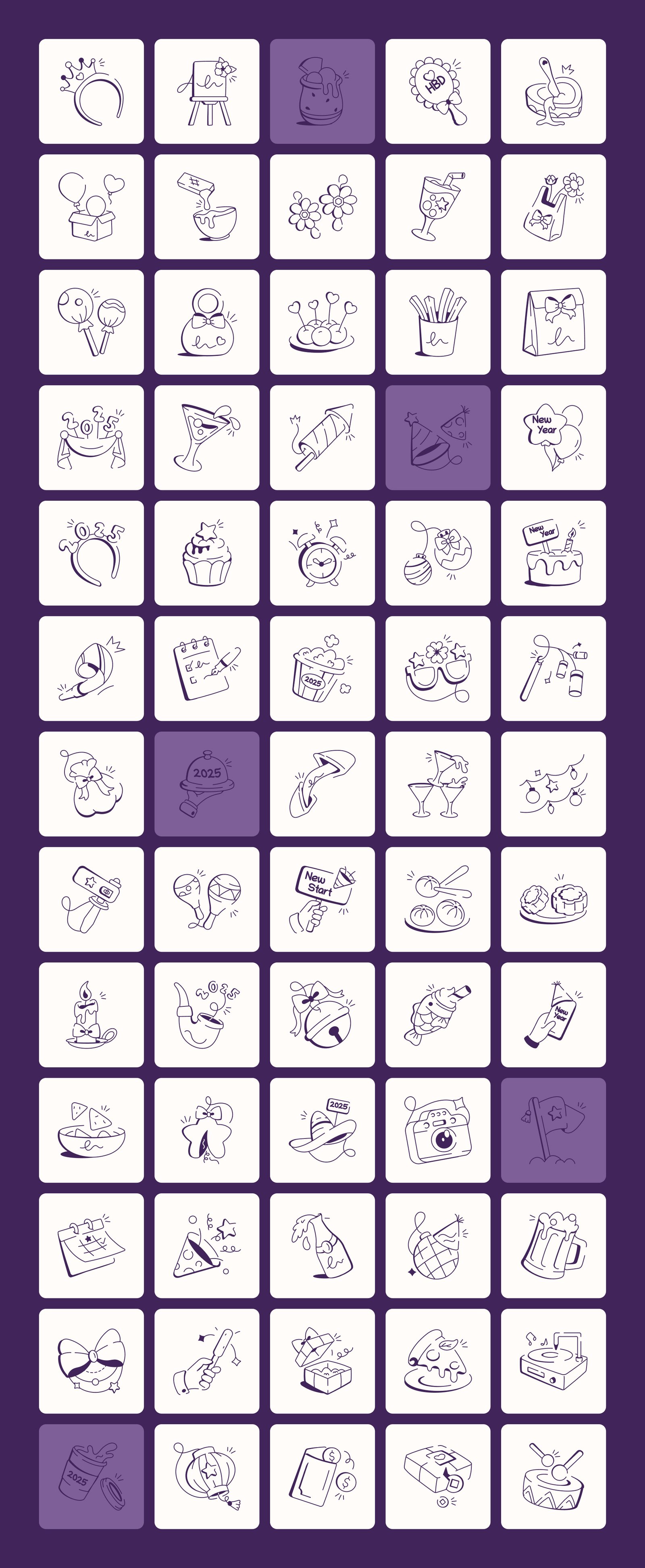 Events and Celebration Doodles Bundle
