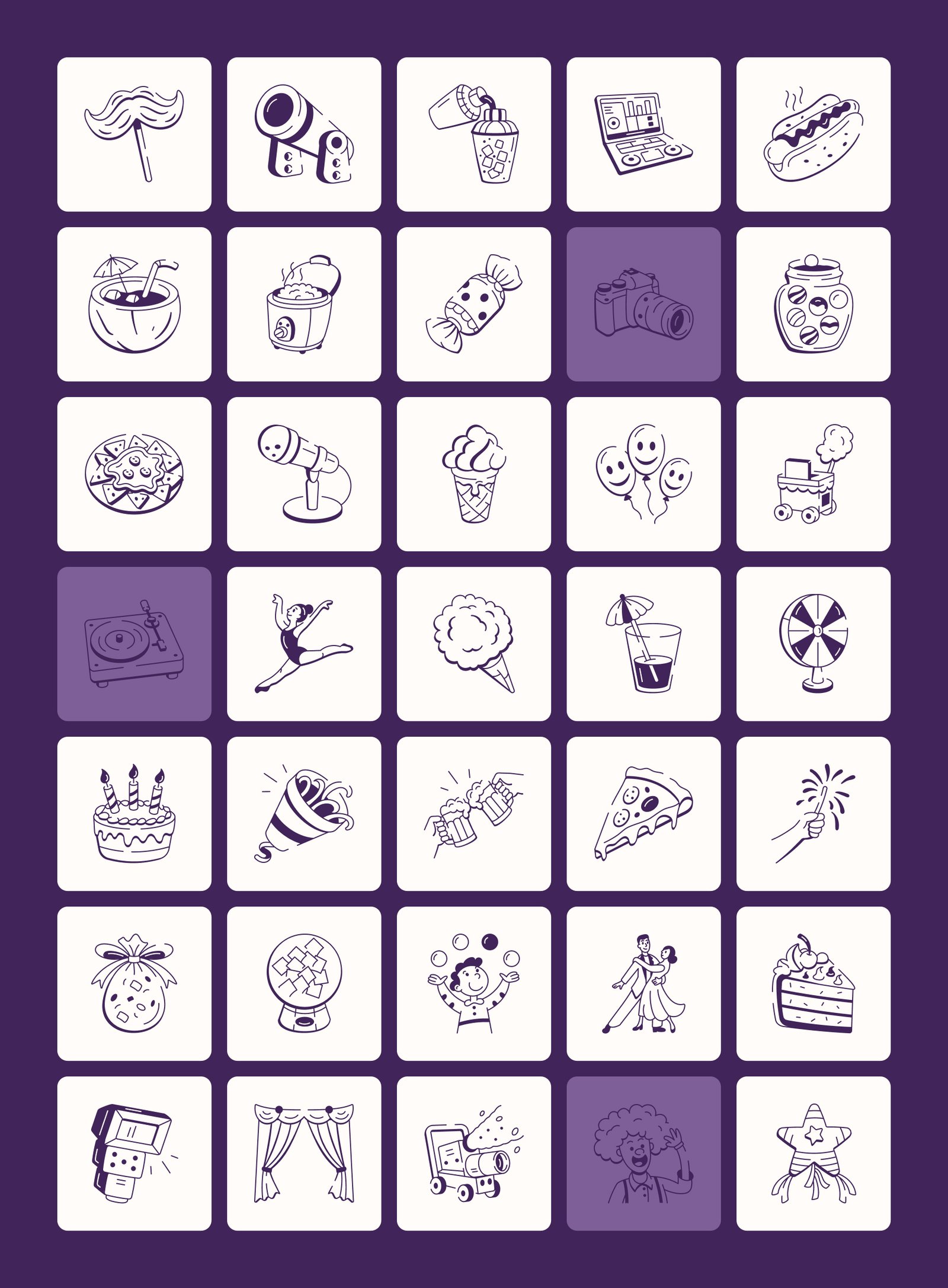 Events and Celebration Doodles Bundle