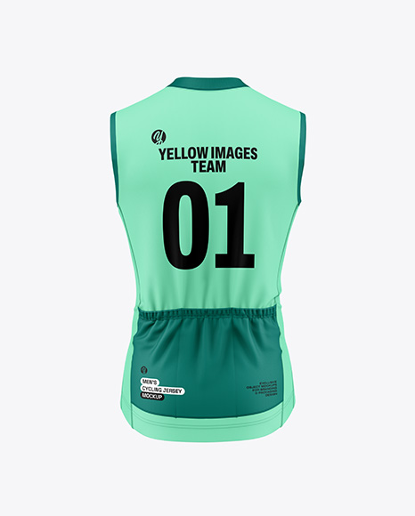 Men's Sleeveless Cycling Jersey Mockup
